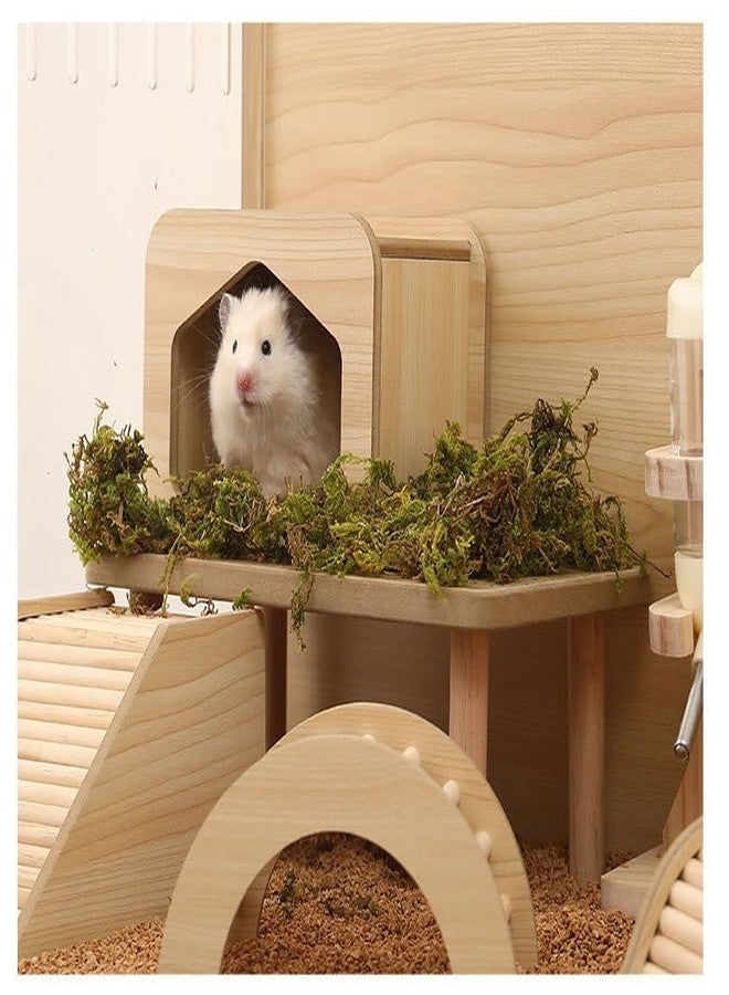 DEFKIYT Hamster Play Wooden Platform, Gerbil Cage Waterproof Wood Stand with Pillars Standing Surface Play Decor Cage Accessories for Syrian Squirrel Chinchilla and Other Small Pets - Image 4
